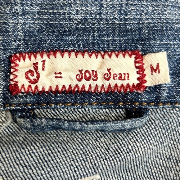 Vintage Joy Jean Studded Butterfly Cropped Denim Jacket Size: M | J1 = JOY Jean - Picture 6 of 10